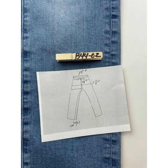 American Eagle 31x32 Skinny Jeans Raw Hem B44-02 Light Wash Mid Rise Flex - Picture 2 of 11